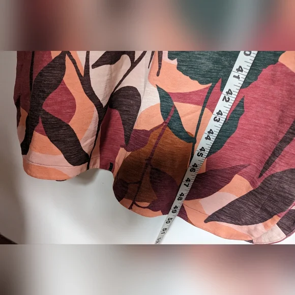 Title Nine Danver Midi Dress in Canyon Red Print Built In Bra sz L NWOT - Picture 11 of 12